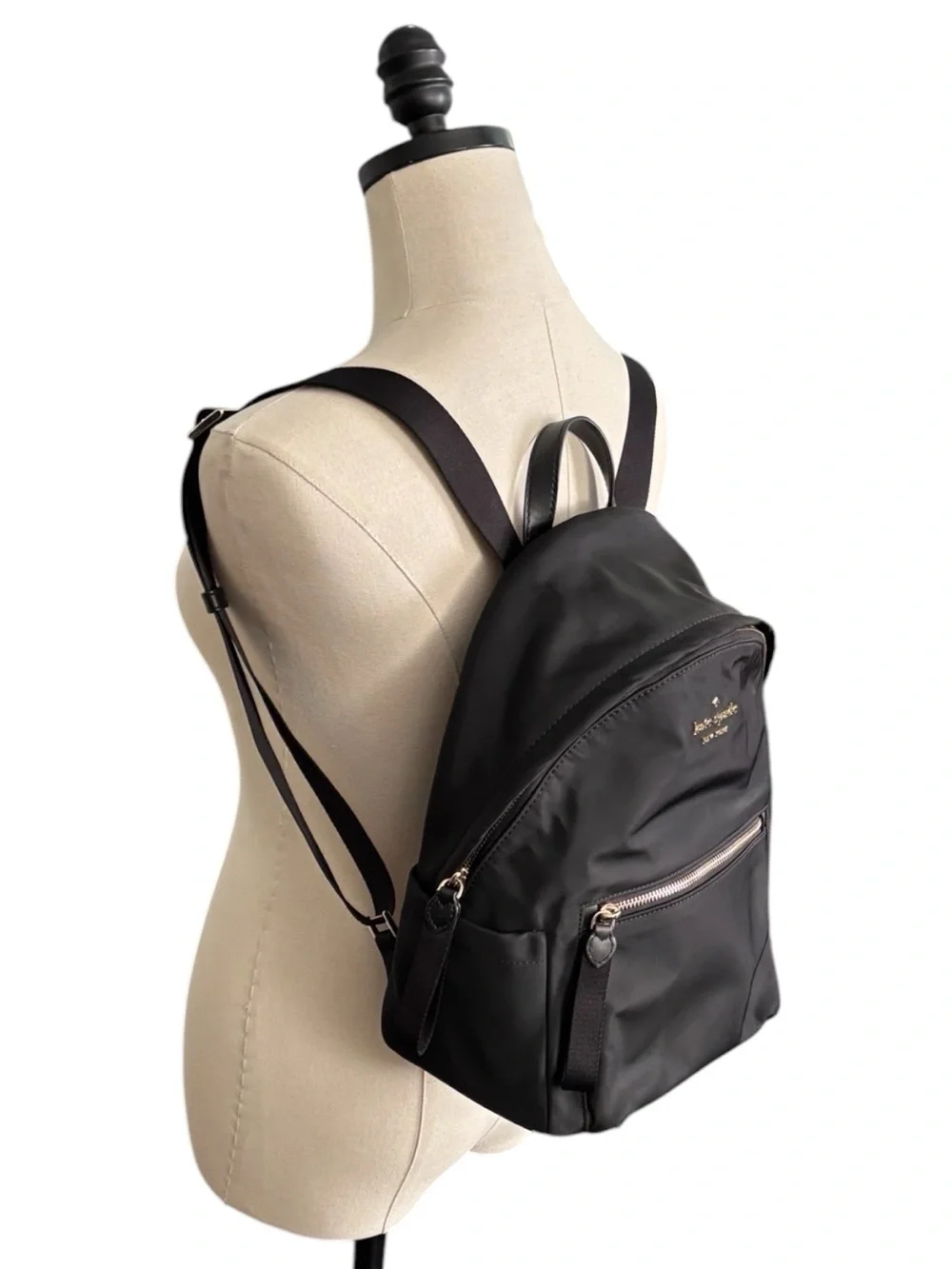 Kate Spade Chelsea Medium Nylon Backpack in Black